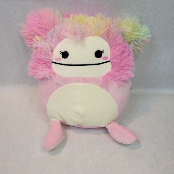 Squishmallow 8" CAPARINNE Rainbow big foot yeti pink ~ BNWT - Picture 1 of 5